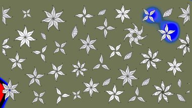 Çiçek desenli çizim. Raster illüstrasyonu. Asya tekstil tarzında. Güzel kumaş deseni. Renkli Bahar Teması eskiz kalıbı. Düz Çiçek Elementleri Tasarımı.