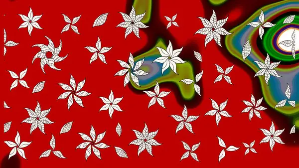 Çiçekli çiçek deseni, suluboya. Raster deseni. Süslü kumaş deseni.