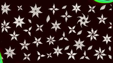 Siyah çiçekli eskiz deseni, suluboya çiçek deseni, sevimli çiçek, duvar kağıdı, kart ya da kumaş için fayanslı. Raster - stok.