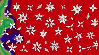 Çiçekli bahar çiçekleri. Küçük çiçekte güzel bir desen. Küçük renkli çiçekler. Moda baskıları için zarif bir şablon. Motley illüstrasyonu. Çizim.