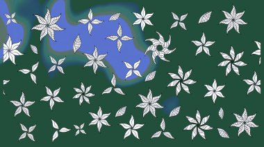 Üzerinde gelincikler ve vadi zambakları olan renkli çiçek desenli nakış deseni. Tekstil tasarımı için yeşil renkli geleneksel halk çiçekleri buketi.