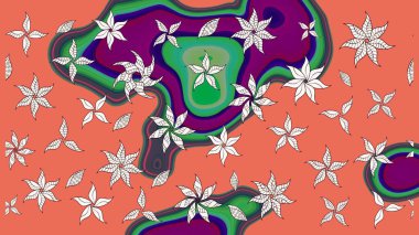 Çiçek arkaplanlı soyut zarafet eskiz deseni. Raster Güzel kumaş deseni.