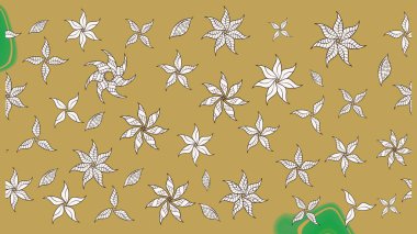 El yapımı çiçek ve bitki koleksiyonu. Raster illüstrasyonu. Eskiz tarzı sarı renkler. Şirin karalamalı çiçek desenli çizim. Raster illüstrasyonu.