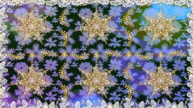 Şam, tasarım için kusursuz desen. Gri renklerde, altın elementli, pürüzsüz desen.