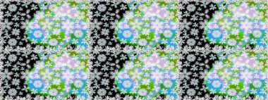 Güzel çiçek deseni. Düz Çiçek Elementleri Tasarımı. Renkli Bahar Temalı Kusursuz Arkaplan. Tarafsız ve gri renkte çiçekler.