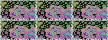 Klasik çiçek tasarımı elementleri. Raster illüstrasyonu. Gri ve nötr kıvırcık çiçekler gri ve nötr renklerde şekillenir.