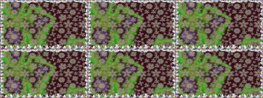 Kahverengi renkli çiçekler. Raster illüstrasyonu. Kusursuz çiçek deseni duvar kağıdı için kullanılabilir.