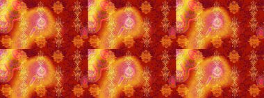 Sihirli kırmızı, turuncu ve sarı tatil soyut arka plan yıldız ve düşen kar taneleri. Noel kırmızısı, turuncu ve sarı. Raster illüstrasyonu.