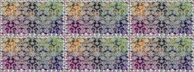 Vadinin gri renkli çiçekleri. Raster - stok. Kusursuz bir arka plan modeli. Suluboya, elle çizilmiş.