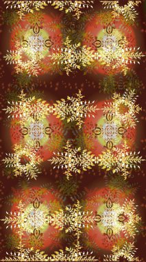 Kış Noel 'inde kar bembeyaz kristal element. Meteoroloji buz koleksiyonu. Raster. Kar Tanesi raster ikonu arka plan kahverengi, turuncu, sarı renk. Xmas don kar taneleri izole edilmiş siluet sembolü.