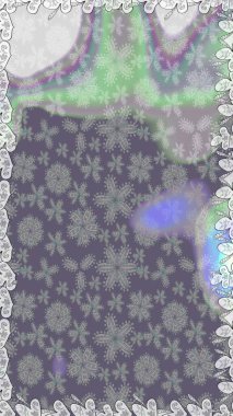 Raster illüstrasyonu. Çiçek ve yapraklı karalama şeklinde Raster çiçek deseni. Gri renkte bahar çiçekleri..