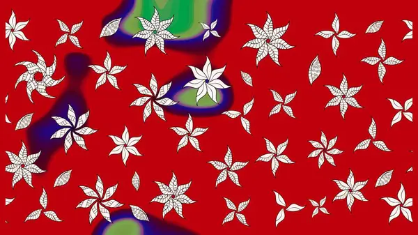 Zentangle soyut çiçekleri. Karalama çiçeği. Raster illüstrasyonu. Güzel kumaş deseni. Renkli Bahar Teması eskiz kalıbı. Düz Çiçek Elementleri Tasarımı.