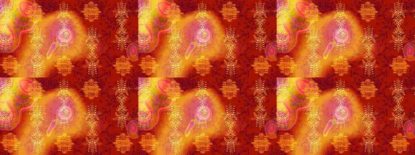 Sihirli kırmızı, turuncu ve sarı tatil soyut arka plan yıldız ve düşen kar taneleri. Noel kırmızısı, turuncu ve sarı. Raster illüstrasyonu.