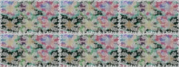 Düz Çiçek Elementleri Tasarımı. Şirin çiçek elementleri. Renkli Bahar Temalı Kusursuz Arkaplan. Kusursuz desenli, modaya uygun kumaş deseni. Raster illüstrasyonu.