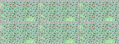 Yüzey dokuları, duvar kağıtları, web sayfası geçmişi, tekstil için mükemmel. Kusursuz bir arka plan. Mavi renkli resimler. Renkli sevimli kelebek. Raster illüstrasyonu.