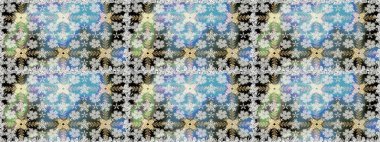 Suluboya kusursuz desen. Çiçek izi. Suluboya tarzında gri ve nötr renkte çiçekler.