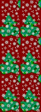 Soyut çiçek çizim kalıbı arka planı. Raster deseni. Raster illüstrasyonu. Kırmızı renklerde. Küçük çiçekte sevimli çiçek deseni var..