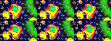 Çiçekli eskiz arkaplanı. Düz Çiçek Elementleri Tasarımı. Renkli Bahar Teması eskiz kalıbı. Çocuk stili.