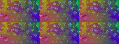 Moda baskıları için zarif bir şablon. Halk tarzı. Modern çiçek arkaplanı. Parlak renkli çiçekleri ve kahverengi yaprakları olan harika bir çiçek deseni..