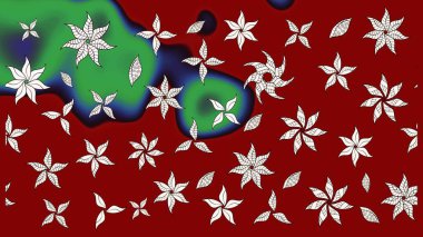 Oldukça eski bir besin torbası deseni, küçük kırmızı renkte, çiçekler. Tekstil, kumaş, kapaklar, duvar kağıtları, baskı, naylon, koleksiyon defteri, örgü, dekupaj için güzel bir eskiz. Millefleurlar.