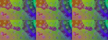 Raster. Sabıka fotoğraflarında, bebek kıyafetlerinde, duvar kâğıtlarında, paket kutularında falan kullanılabilir. Zarif, parlak ve eskiz yeşil çiçek deseni tasarımı.