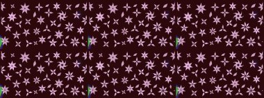 Güzel çiçek deseni. Düz Çiçek Elementleri Tasarımı. Renkli Bahar Teması eskiz kalıbı. Kahverengi renkte çiçekler.