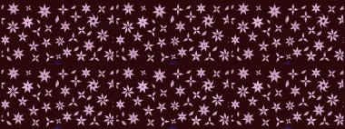 Raster illüstrasyonu. Küçük çiçekli yay deseni çiz. Suluboya tarzında kahverengi renkler üzerine.