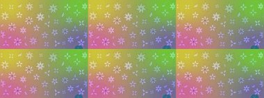 Tarafsız renklerde etnik çiçeklerle süslenmiş zarif bir eskiz. Raster Çiçek İllüstrasyon Şirin Tekstil.