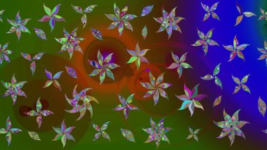 Simple cute pattern in small-scale flowers. Raster illustration. Floral sketch background for textile or book covers, manufacturing, wallpapers, print, gift wrap and scrapbooking.