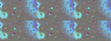 Kabile sanatı boho baskısı, klasik çiçek arkaplanı. Arkaplan dokusu, duvar kağıdı, çiçek temalı gri renkler. Soyut etnik raster çizim kalıbı.