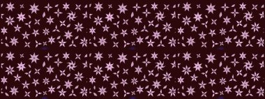 Raster illüstrasyonu. Küçük çiçekli yay deseni çiz. Suluboya tarzında kahverengi renkler üzerine.