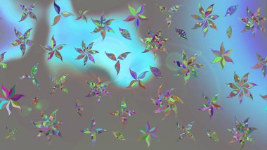 Üzerinde gri renkte çiçekler olan bir çiçek deseni çiz. Suluboya tarzında gri renkte çiçekler.