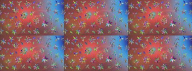 Raster illüstrasyonu. Küçük çiçekteki sevimli çiçek deseni. Çizim.