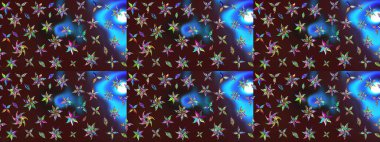 Renkli Bahar Teması eskiz kalıbı. Düz Çiçek Elementleri Tasarımı. Eskiz klasiği. Raster Şirin kumaş deseni.