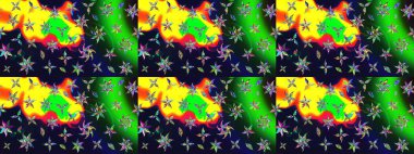 Elle boyanmış suluboya resim çizimleri, çiçekler ve bitkiler. Gri renkli çiçekler.