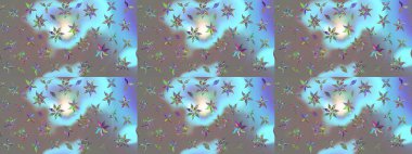 Arkaplan dokusu, duvar kağıdı, çiçek temalı gri renkler. Kabile sanatı boho baskısı, klasik çiçek arkaplanı. Soyut etnik raster çizim kalıbı.