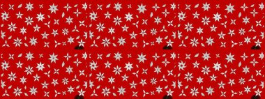 Renkli çizim kalıbı. Çiçek arkaplan. Çiçek duvar kâğıdı. Raster illüstrasyonu. Kırmızı renklerde şirin tekstil.