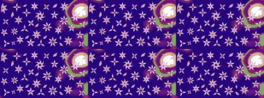 Klasik çiçek tasarımı elementleri. Raster illüstrasyonu. Mavi kıvırcık çiçekler mavi renkte şekillenir.