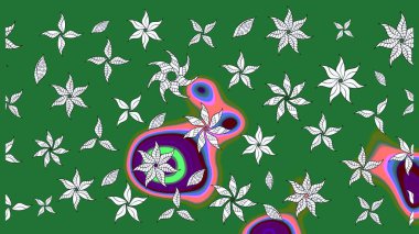 Tekstil için figür. Poster ya da kapak için arka plan. Davetiye ve kartpostal tasarımı için dekoratif çiçek unsurları. Şirin, zarif çiçekler Raster illüstrasyonu. Yapraklı çizim deseni.