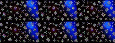 Raster illüstrasyonu. Güzel kumaş deseni. Siyah renklerde. Raster illüstrasyonunda çiçek deseni çizimi.