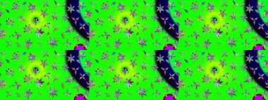 Raster. Sabıka fotoğraflarında, bebek kıyafetlerinde, duvar kâğıtlarında, paket kutularında falan kullanılabilir. Zarif, parlak ve eskiz yeşil çiçek deseni tasarımı.