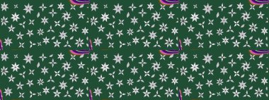 Düz Çiçek Elementleri Tasarımı. Raster Şirin kumaş deseni. Renkli Bahar Teması eskiz kalıbı. Eskiz klasiği.