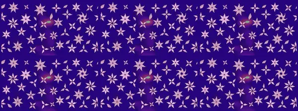 Raster illüstrasyonundaki çiçek desenli çizim. Mavi renkte çiçekler.