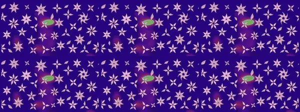 Motley illüstrasyonu. Küçük çiçekte güzel bir desen. Küçük renkli çiçekler. Mavi çiçekli bahar çiçekleri. Moda baskıları için zarif bir şablon.