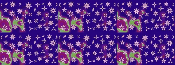 Raster illüstrasyonu. Düz Çiçek Elementleri Tasarımı. Mavi renkli, zarif çiçek buketli suluboya. Renkli Bahar Teması çizim şablonu.