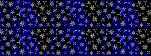 Siyah renkli çiçekler. Raster illüstrasyonu. Küçük çiçekte sevimli çiçek deseni var..