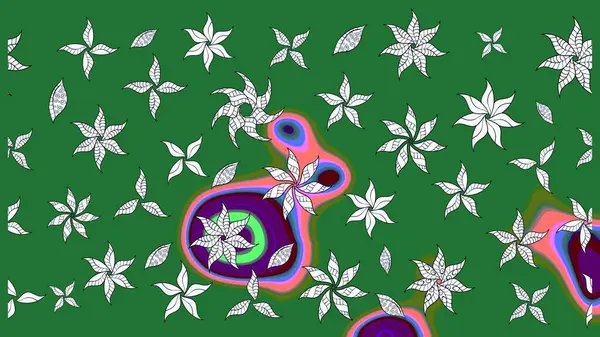 Tekstil için figür. Poster ya da kapak için arka plan. Davetiye ve kartpostal tasarımı için dekoratif çiçek unsurları. Şirin, zarif çiçekler Raster illüstrasyonu. Yapraklı çizim deseni.