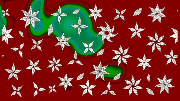 Raster Modaya uygun kumaş deseni. Düz Çiçek Elementleri Tasarımı. Renkli Bahar Teması eskiz kalıbı. Kırmızı renkli şirin çiçek deseni.