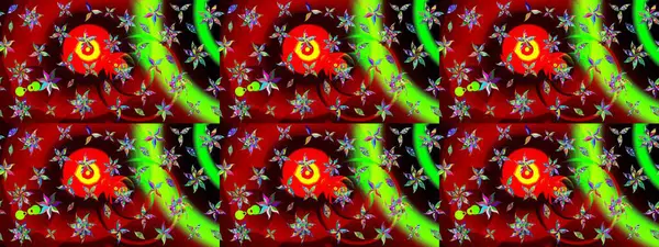 Raster - stok. Suluboya, elle çizilmiş. Eskiz arkaplan modeli. Vadinin çiçekleri kırmızı renklerde.