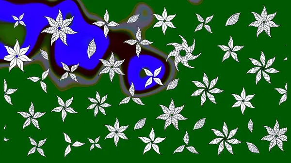 Güzel kumaş deseni. Raster suluboya deseni, narin çiçekler, yeşil çiçekler, tebrik kartı şablonu..